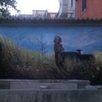 Il murales della fontana vecchia dopo il restauro, Satriano di Lucania