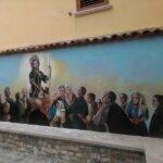 Il murales a largo San Rocco dopo il restauro, Satriano di Lucania