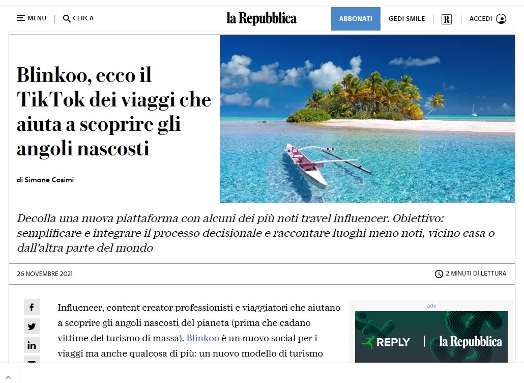 Blinkoo - La Repubblica