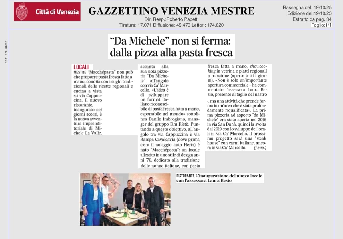 Gazettino Venezia Mestre- Da Michele